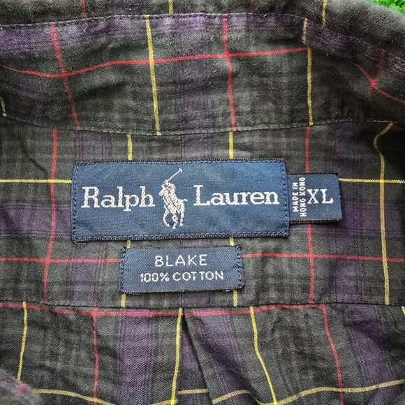 Ralph Lauren Shirt Men XL/2XL Checkered Button Down Long Sleeve‎ Blake Preppy - Picture 7 of 8